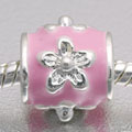 EB136 - Silver flower on pink background
